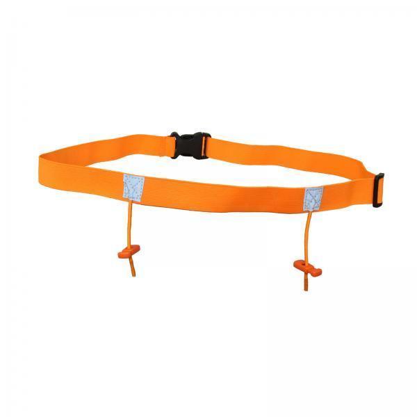 4xReflective Tape Cycling Race Number Belt Triathlon Waist Belt Night Running Orange