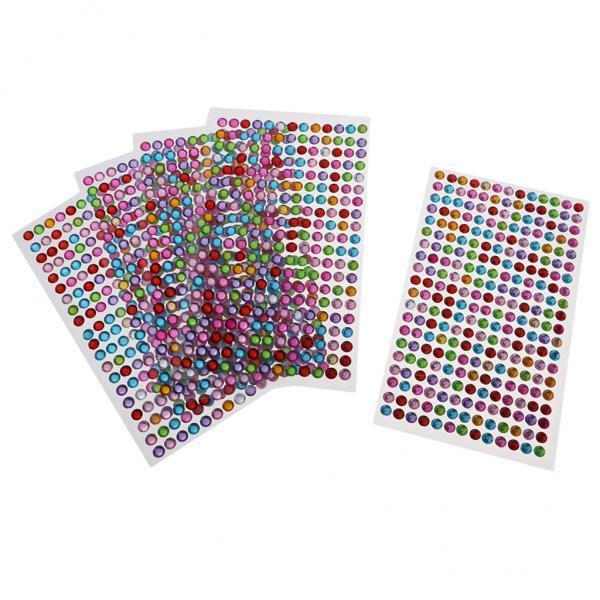 2x5 Pcs Crystal Rhinestone Self Adhesive Gem Embellishment Stickers Multi 6mm