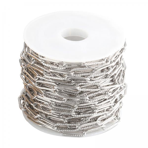 2xPaperclip Link Chain Link Chain Bulk for Handmaded Jewelry Supplies DIY Silver