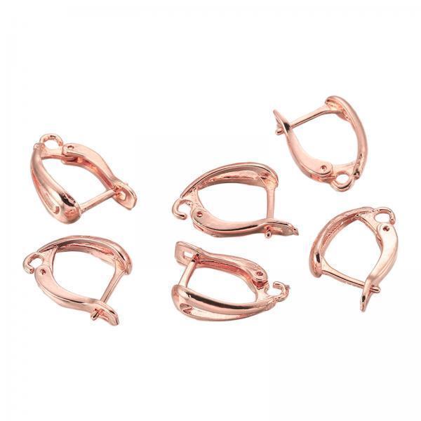 3x6x Earring French Hooks Jewelry Making Earwire for Pendant Earrings Birthday Rose Gold Round