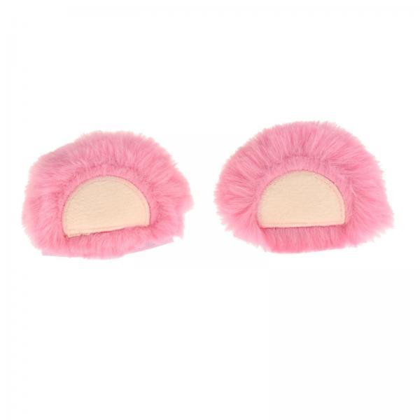 2xHelmet Decor Ears Decorative Portable Ornament for Biking Motorbiking Riding Bear Pink