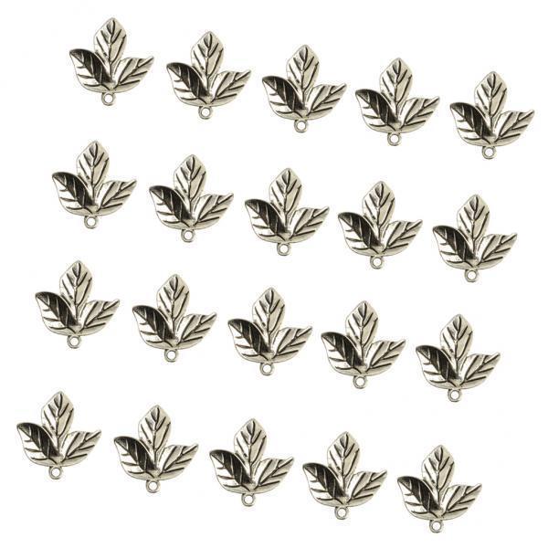 4x20 Pieces Alloy Leaves Leaf Charms Pendents Jewelry Making Clothes DIY Craft