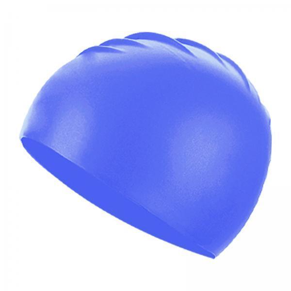 3xSilicone Swim Caps Pool Swim Nonslip Swimming Caps for Youth Unisex Training Deep Blue