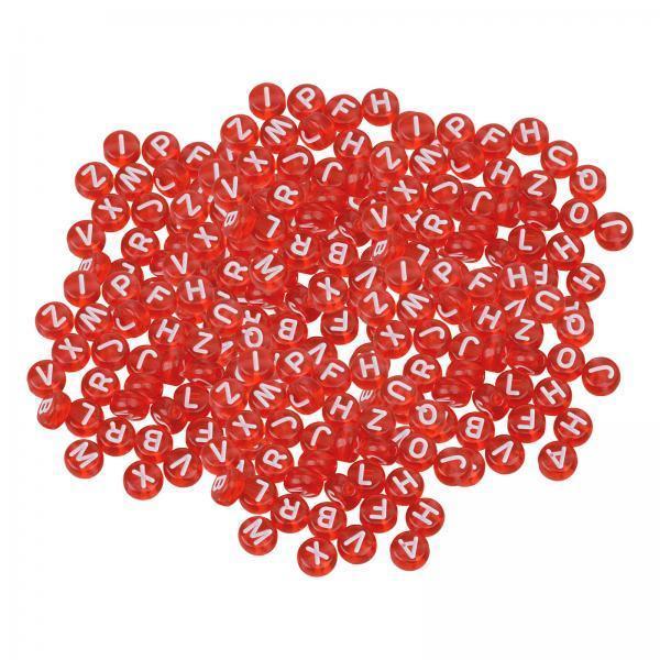 2x200Pcs Acrylic Jewelry Beads Round for Bracelets Key Chains Handmade Gift style D