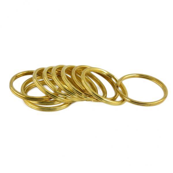 3x10 Pieces Gold Brass Metal Key Rings Chains Split Ring Hoop Accessories 32mm