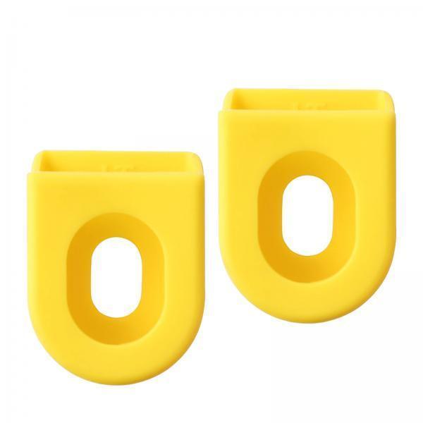 3x2x Road Bicycle Crank Boots Silicone Wrap Bike Crank Arm Protector Sleeve Yellow