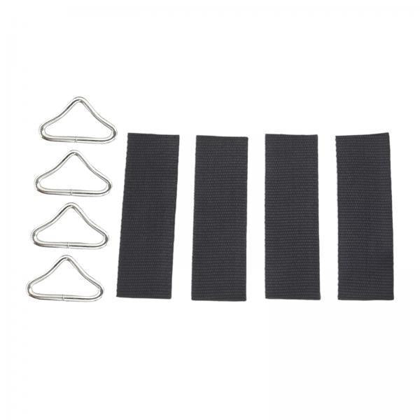 3x4Pcs V Shaped Rings Triangle Ring Buckles for Kids Trampoline Outdoor Repair with Straps