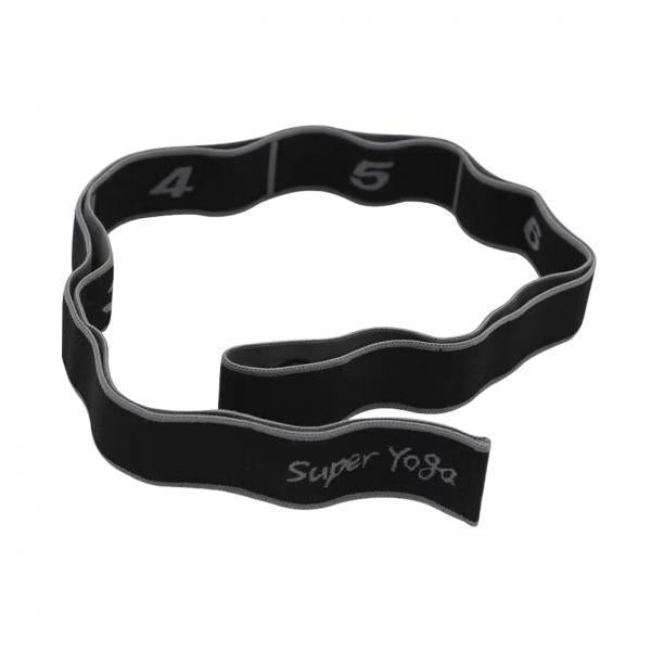 3xYoga Stretching Strap with Loops Sports Elastic Band Foot Train Gray