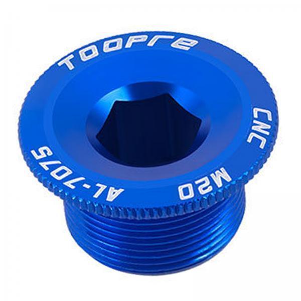 2xBicycle Crank Cover Crankset Bolt M20 Aluminum Alloy Road Bike  Blue 