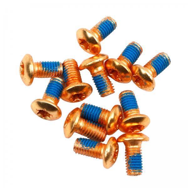 4x12x Bicycle Disc Brake Bolts T25 M5x11.5mm Road Bike Fixing Screws Gold