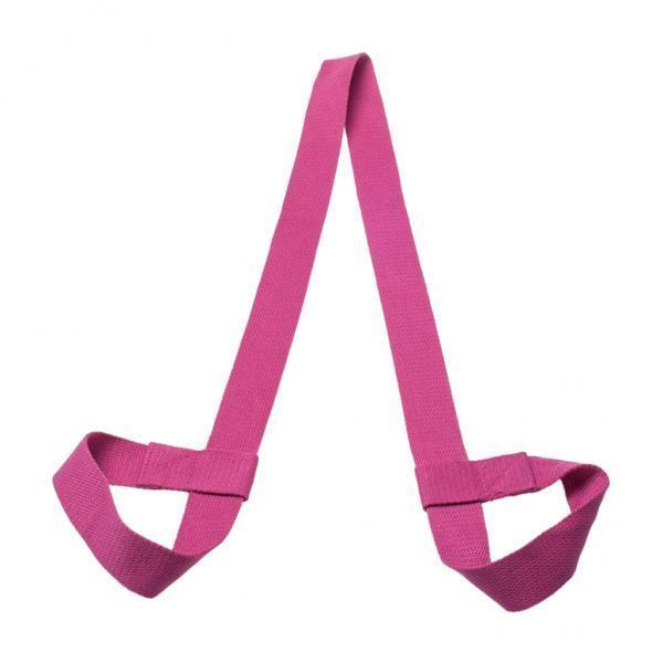 2xCotton Yoga Mat Strap Pilates Mat Carrier Fitness Stretchy Loop Fushia