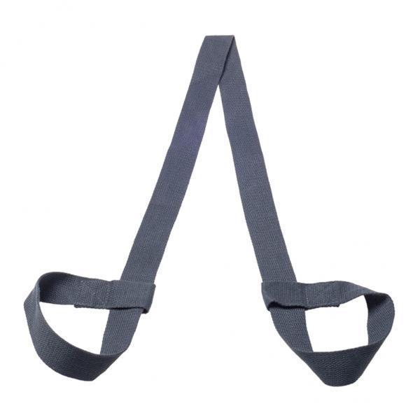 4xCotton Yoga Mat Strap Pilates Mat Carrier Fitness Stretchy Loop Dark Grey