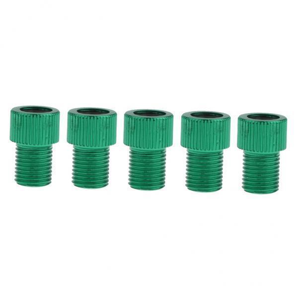 3x5x Presta to Schrader Valve Adaptor Converter Bike Pump Connector Green