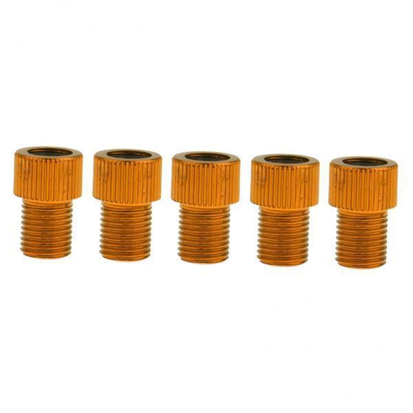 4x5x Presta to Schrader Valve Adaptor Converter Bike Pump Connector Gold