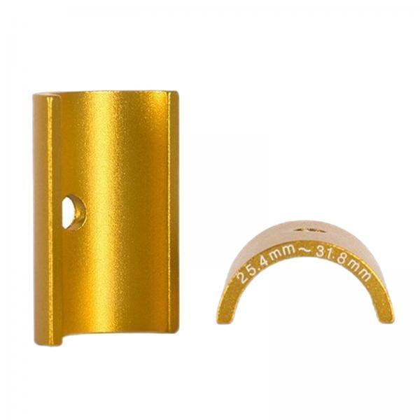 2xBike Stem 25.4 to 31.8mm Shim Handlebar Adapter Spacer - 1 Pair Golden