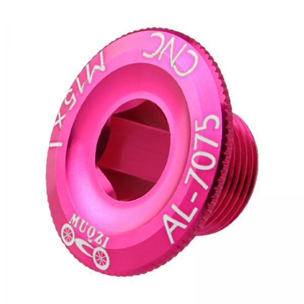 3xBicycle Crank Cover Aluminum Alloy Arm Bike Crankset Bolt for Road Bikes BMX Pink