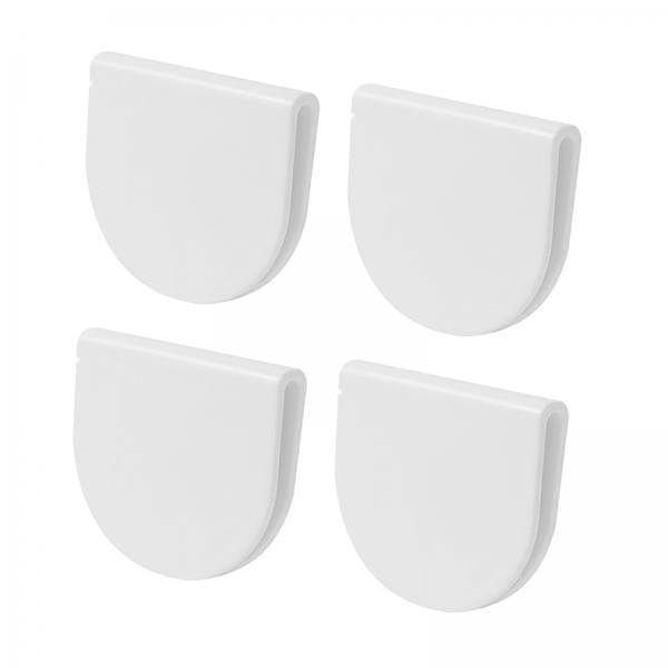 4x4x Shower Curtain Clips White Easy to Install Durable Bathroom Curtain Clips