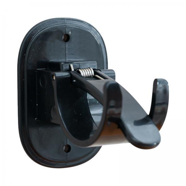 4xCurtain Rod Hooks No Drill Curtain Rod Brackets for Hotel Kitchen Livingroom Black