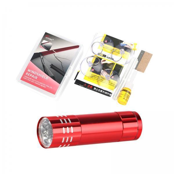 4xWindshield Crack Repair Kit Curing Lamp Automotive Glass Repair Fluid Glue Style A