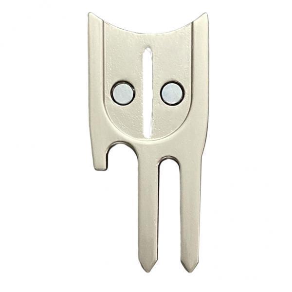 4xGolf Divot Tool Ball Marker Bottle Opener Green Repair Fork Silver