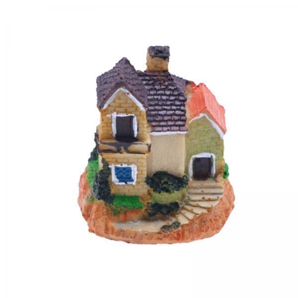 4xMini Fairy Garden House Micro Landscape Miniature House Decor for Patio