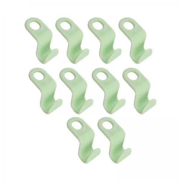 3x10x Heavy Duty Closet Cabinet Space Savers Hangers for Pants Caps Coats Green