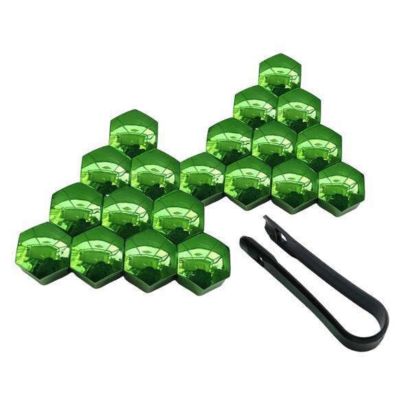 4x20 Pieces Car Wheel Nut Caps Covers Anti Rust Wheel Rim Cover Wheel Nut Caps Green 19mm