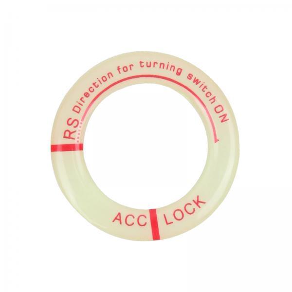 4xUniversal Ignition Switch Decoration Rings Glow in The Dark luminous Red