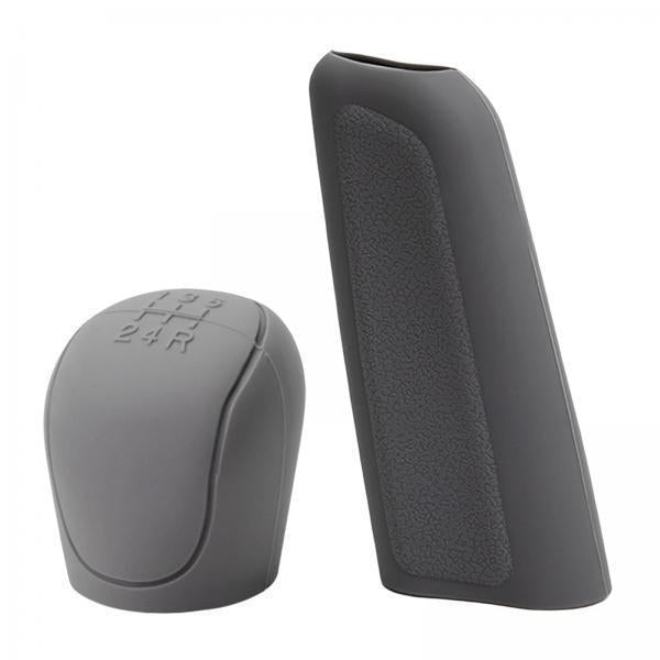 3xAutomotive Gear Shift Knob Cover Protective for Ford Focus Replacement Gray Set
