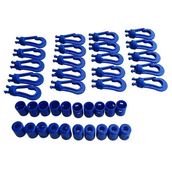 4x20pcs Plastic Snap Hook Bungee Cord Hooks Shock Cord Hooks for Diving 5cm