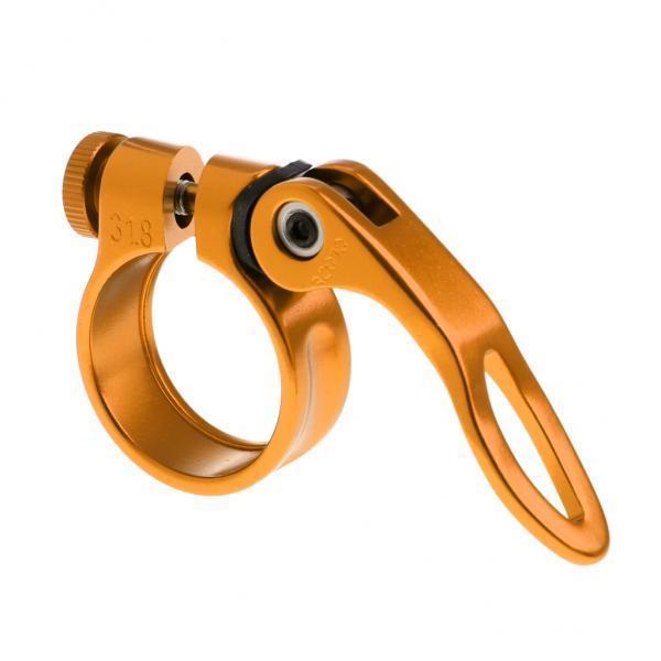 4xSeatPost Clamp Tube Clip Quick Release Mountain Road Bike Part 31.8mm Gold