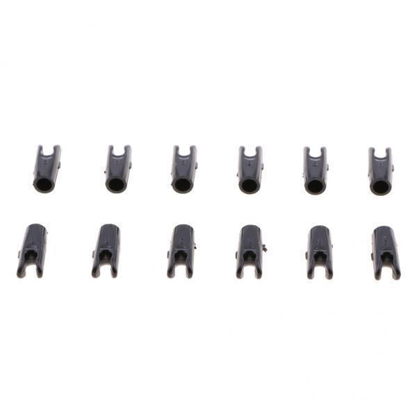 3x12 Pcs Plastic Arrow Nocks SHAFT TAILS for Archery Hunting Shooting Black