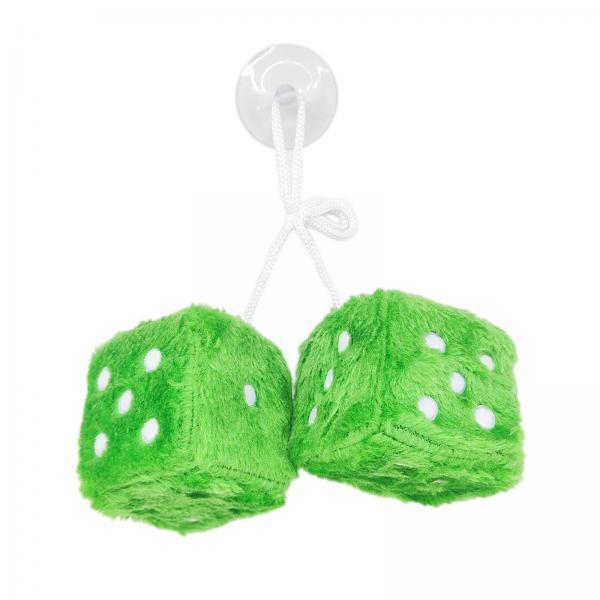 4x2Pcs Mirror dices Soft Hanging dices Model for Ornament Decoration green