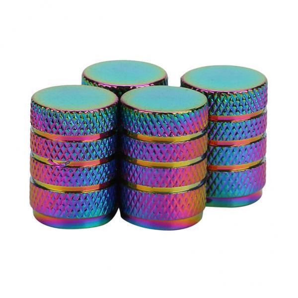 2x 4pcs Metal Schrader Tire Valve Caps Bike Motorcycle Dust Cover Cylinder