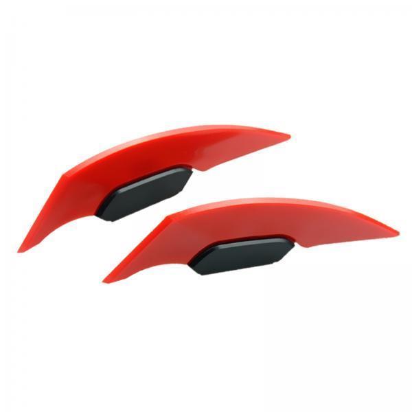2xMotorcycle Winglet Aerodynamic Spoiler Wing Fit for Electric Motorcycles Red