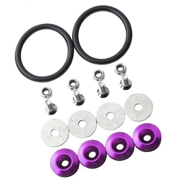 2xQuick Release Fasteners For Car Bumpers Trunk Fender Hatch Lids Kit Purple