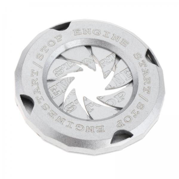 4xDecorative Car Engine Start Stop Switch Cover Fit for Most Cars Accessories silver LETTER