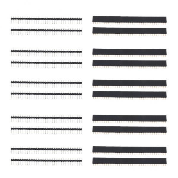 3x10 Pairs 40Pins 2.54mm Single Row Male Female Pin PCB Header Wire Connectors