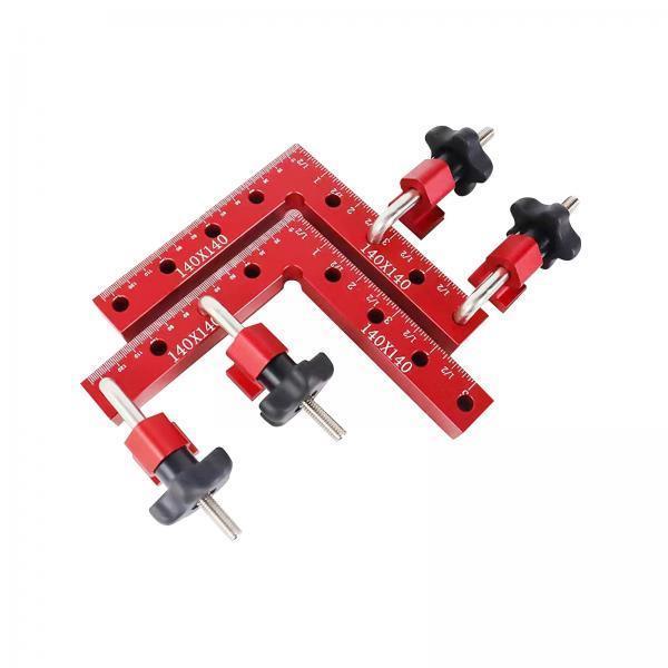 2x90 Degree Positioning Squares Corner Clamps for Frame Cabinets Carpenter DIY 6 piece set