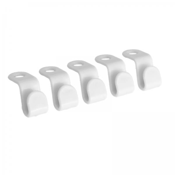 4x5Pcs Clothes Hanger Connector Durable Hanger Clips for Scarves Shirt Jackets white