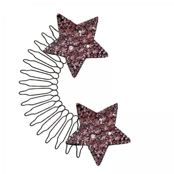2xHair Clip Comb Hairpins for Girl Durable Hair Styling Tool for Long Hair Pink