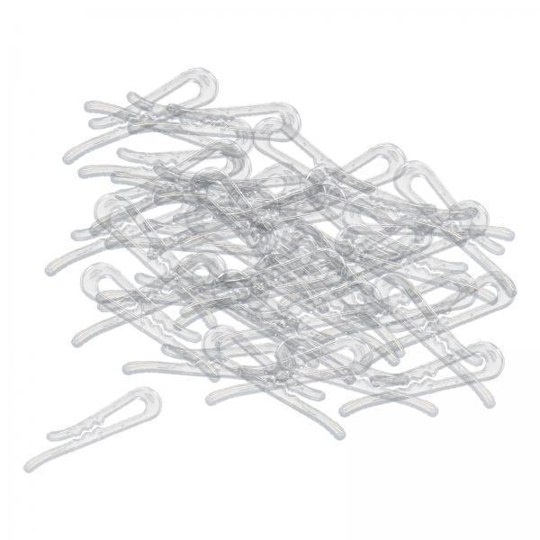 2x200Pcs Shirt Clips Sock Skirts Cloth Clip Transparent Plastic Alligator Clip Square Toothed 40mm