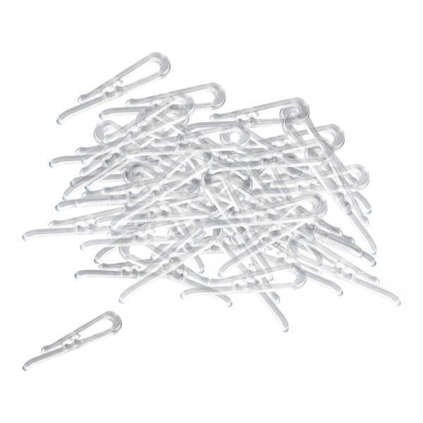 2x200Pcs Shirt Clips Sock Skirts Cloth Clip Transparent Plastic Alligator Clip Square Toothed 38mm