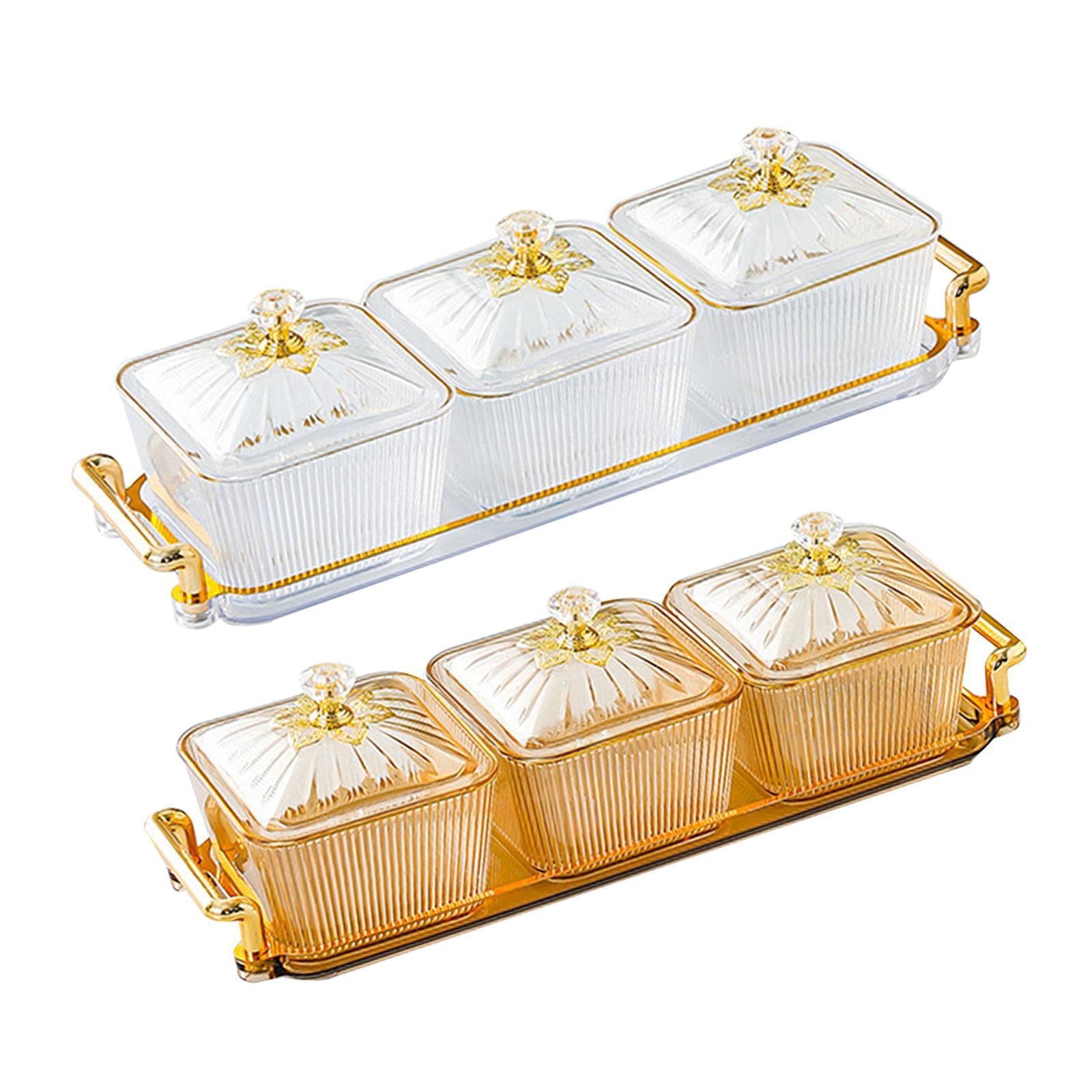 Divided Snack Tray Pp for Dining Room Party Wedding Kitchen Dried Fruit