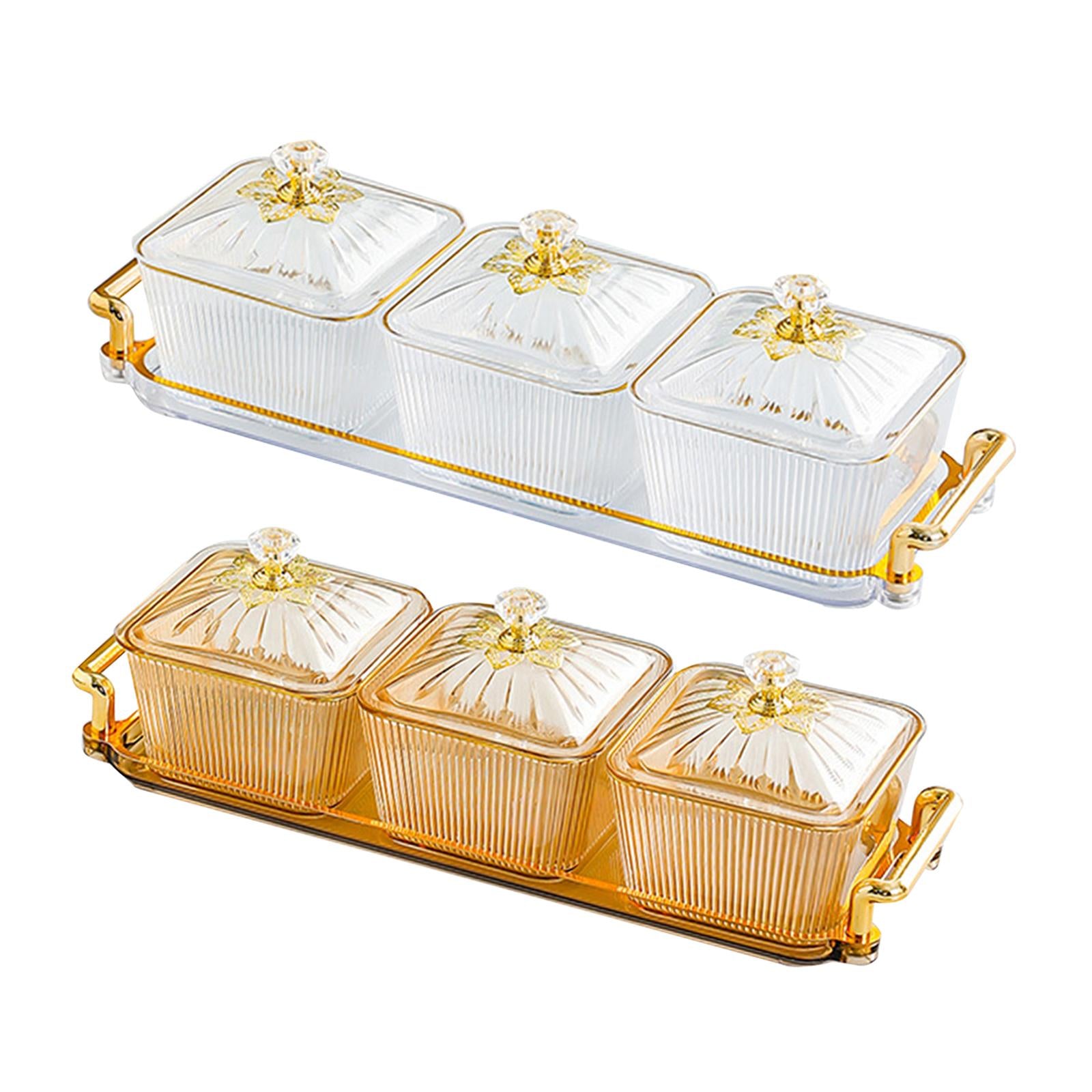 Divided Snack Tray Pp for Dining Room Party Wedding Kitchen Dried Fruit