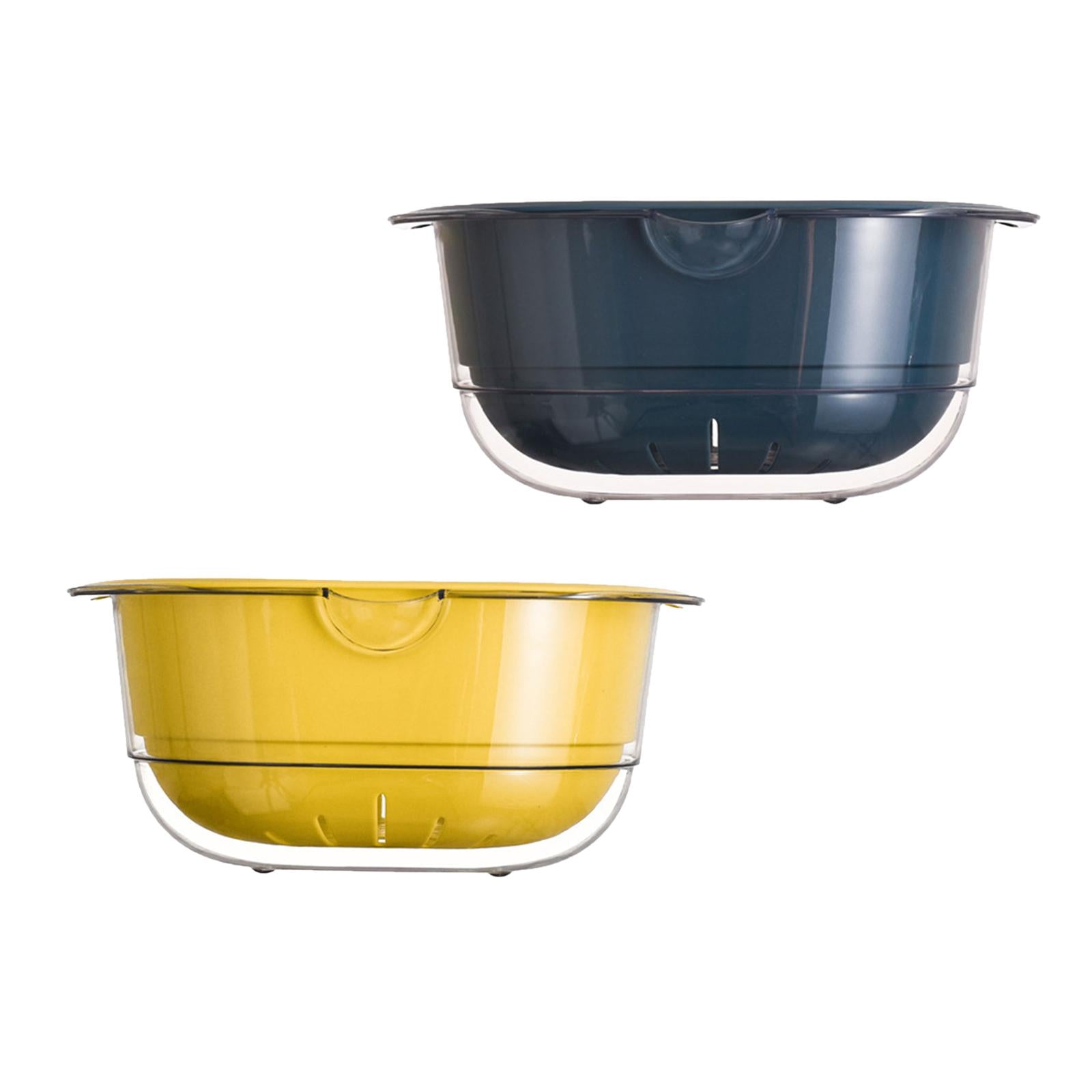 Fruit Draining Basket Fruit Cleaner Bowl for Kitchen Fruits and Vegetable