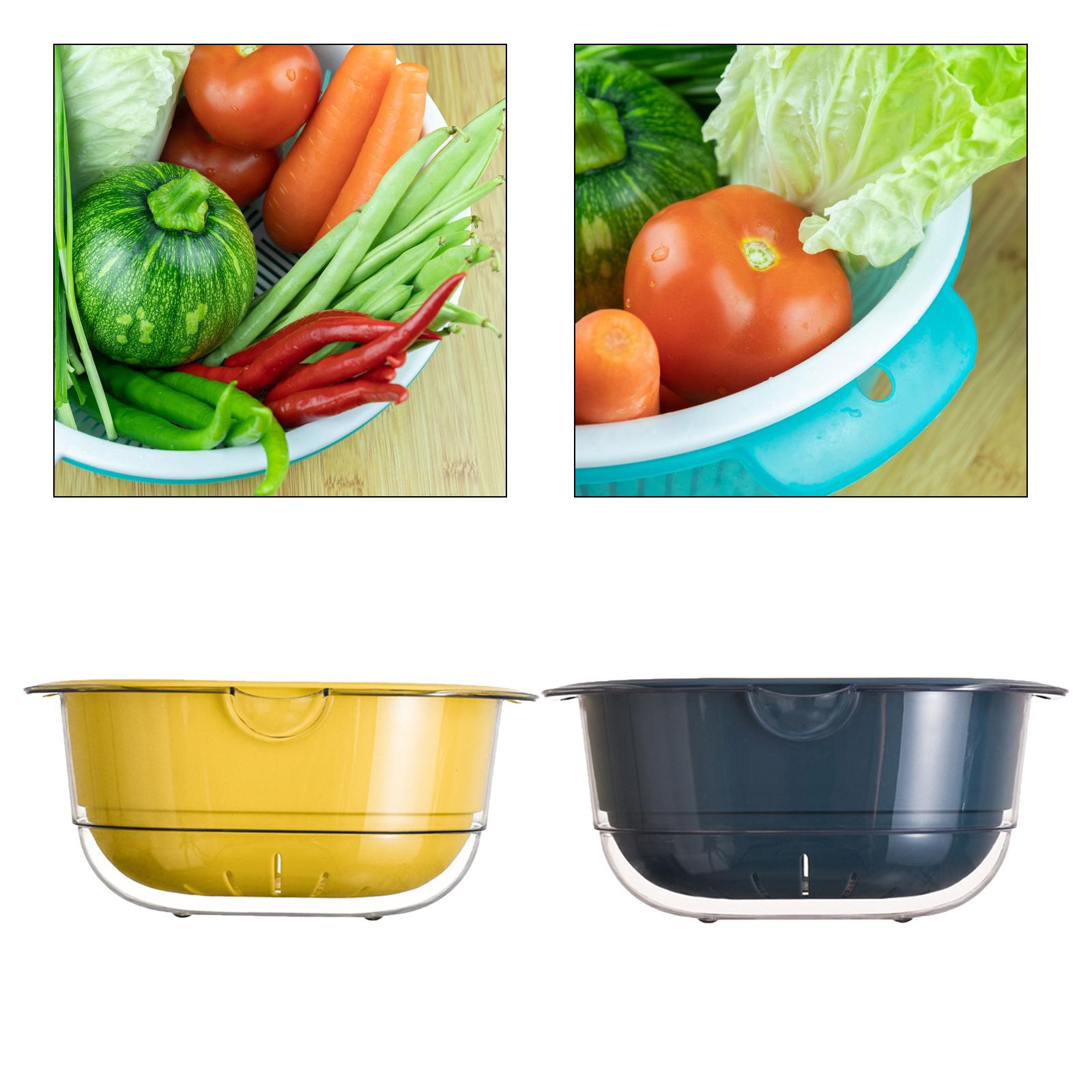 Fruit Draining Basket Fruit Cleaner Bowl for Kitchen Fruits and Vegetable