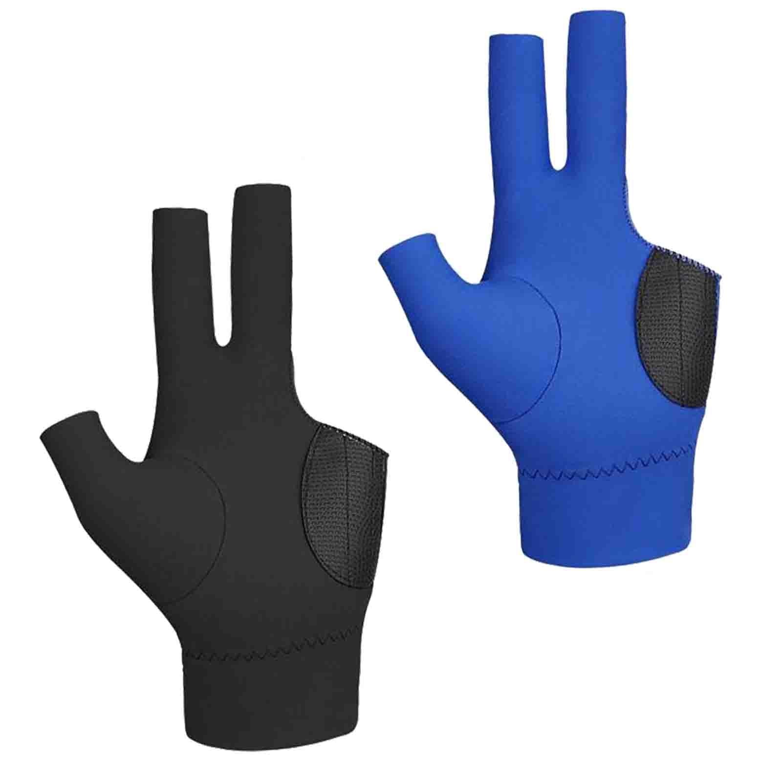2x Three Fingers Billiard Glove Women Mitts Comfortable Snooker Sport Glove