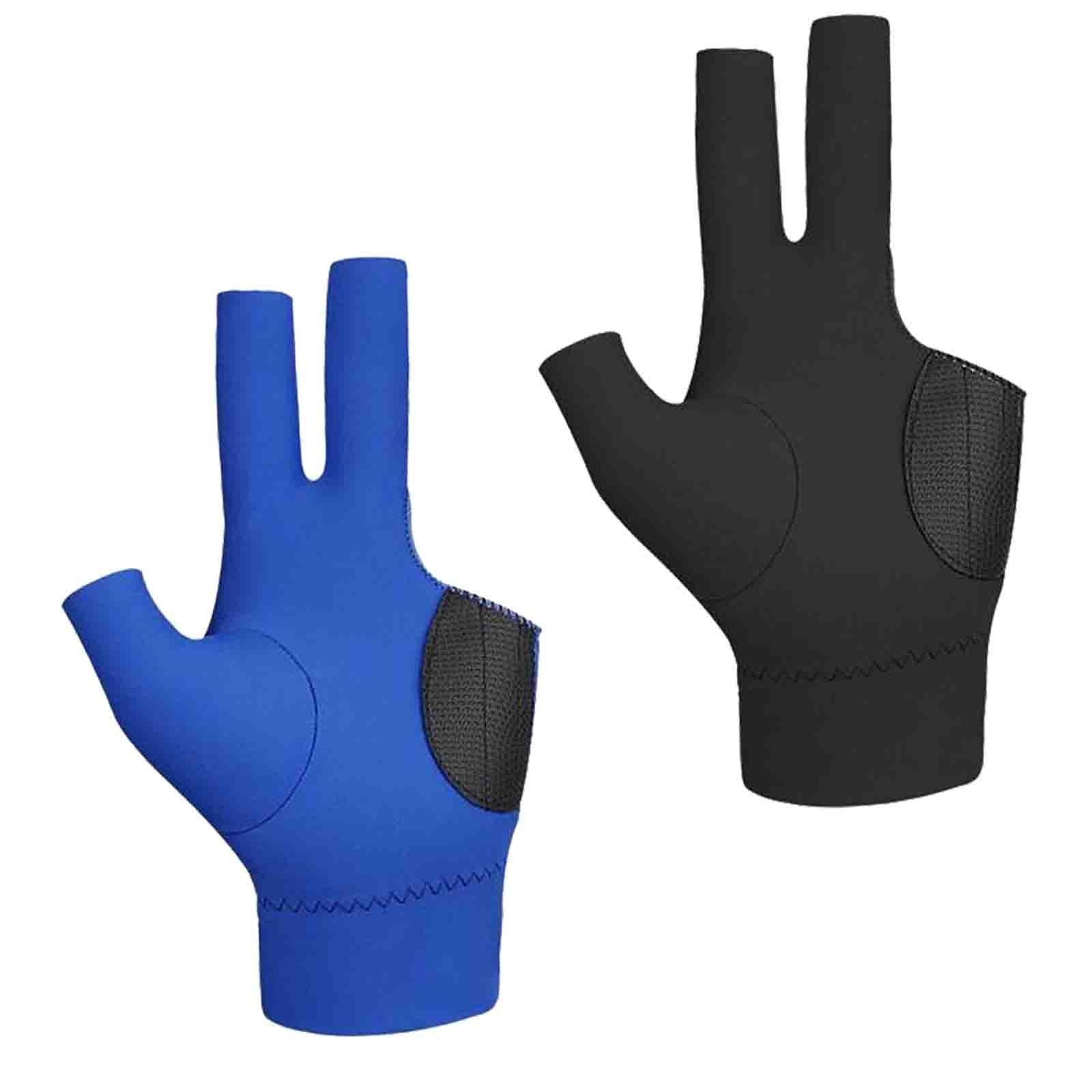 2x Three Fingers Billiard Glove Women Mitts Comfortable Snooker Sport Glove