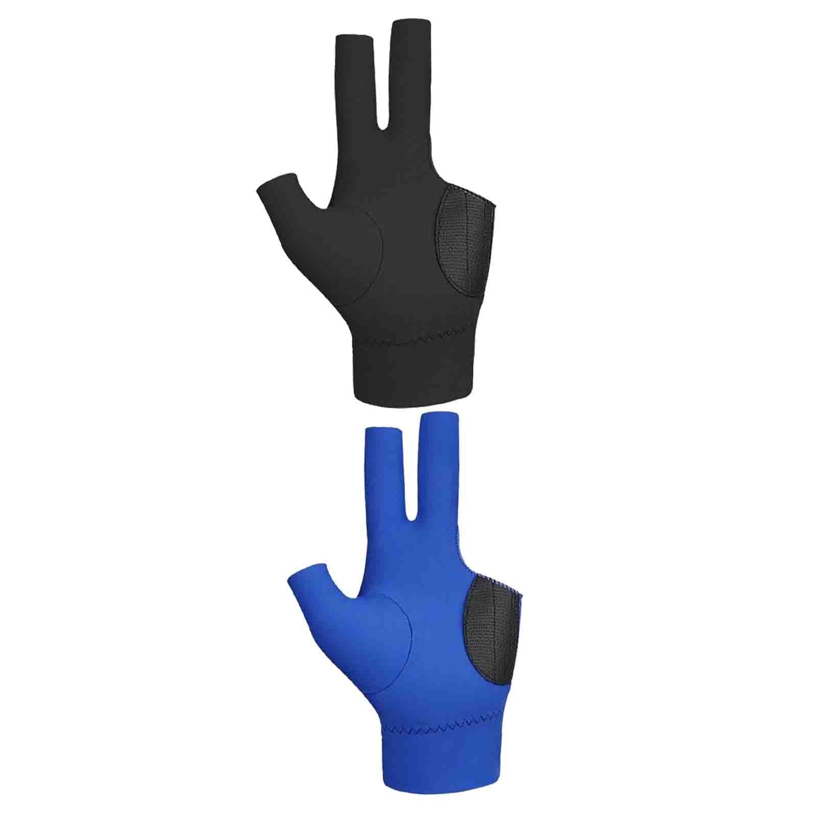 2x Three Fingers Billiard Glove Women Mitts Comfortable Snooker Sport Glove
